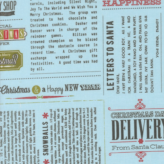 Emmitt and Ivy In The News Sky M5569016 by Sweetwater for Moda Fabrics (sold in 25cm increments)