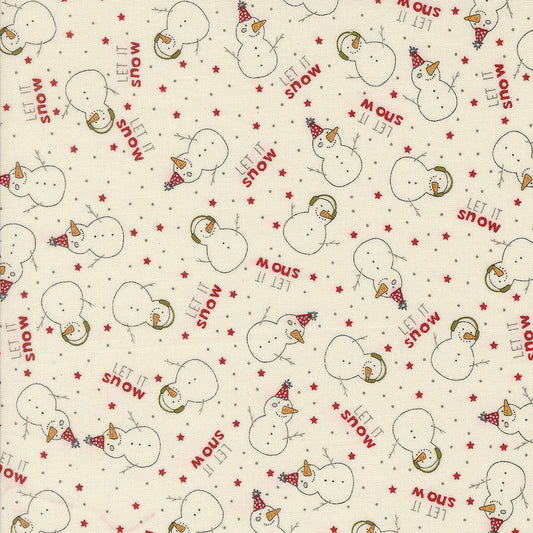 Emmitt and Ivy The Snow Kids Vanilla M5569111 by Sweetwater for Moda Fabrics (sold in 25cm increments)