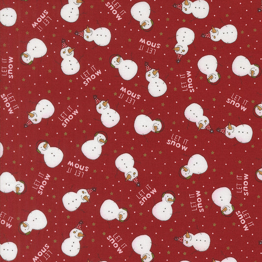 Emmitt and Ivy The Snow Kids Red M5569112 by Sweetwater for Moda Fabrics (sold in 25cm increments)