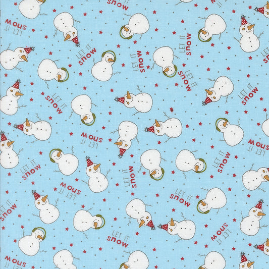 Emmitt and Ivy The Snow Kids Sky M5569116 by Sweetwater for Moda Fabrics (sold in 25cm increments)
