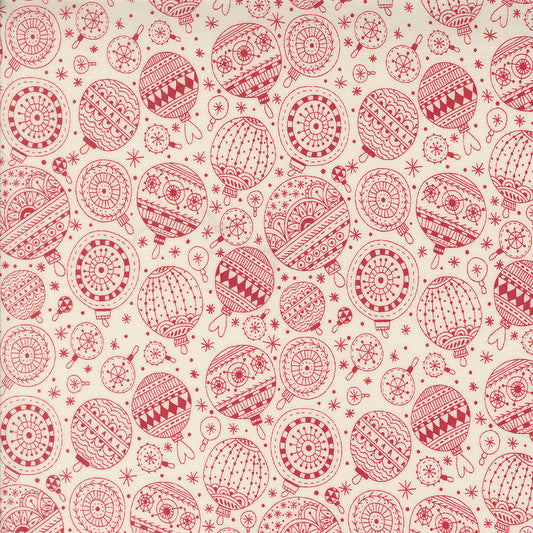 Emmitt and Ivy Ornaments Red M5569422 by Sweetwater for Moda Fabrics (sold in 25cm increments)