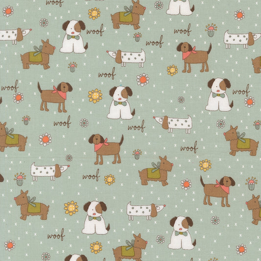Lucky Puppy Parade Sky M5570012 by Sweetwater for Moda Fabrics (sold in 25cm increments)