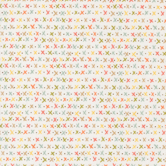 Lucky X's and O's Cloud M5570511 by Sweetwater for Moda Fabrics (sold in 25cm increments)