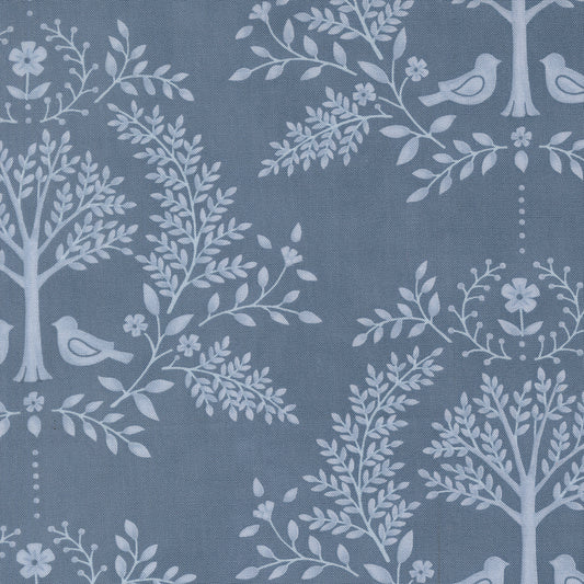 Family Tree Damask Birds Dusk M5616016 by Deb Strain for Moda Fabrics (Sold in 25cm increments)
