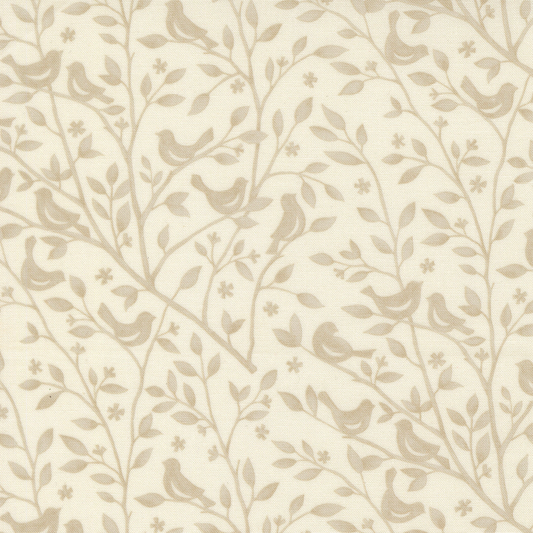 Family Tree Bird Branches Warm White M5616111 by Deb Strain for Moda Fabrics (Sold in 25cm increments)