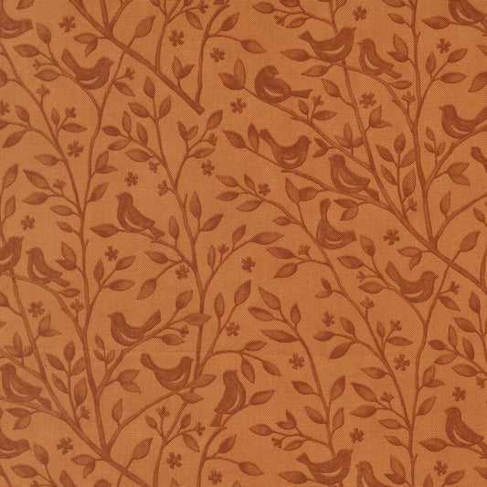 Family Tree Bird Branches Ginger M5616121 by Deb Strain for Moda Fabrics (Sold in 25cm increments)