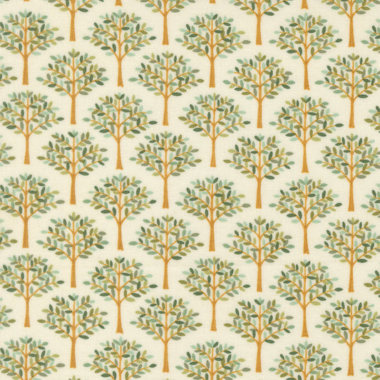 Family Tree Trees in a Row Warm White M5616311 by Deb Strain for Moda Fabrics (Sold in 25cm increments)