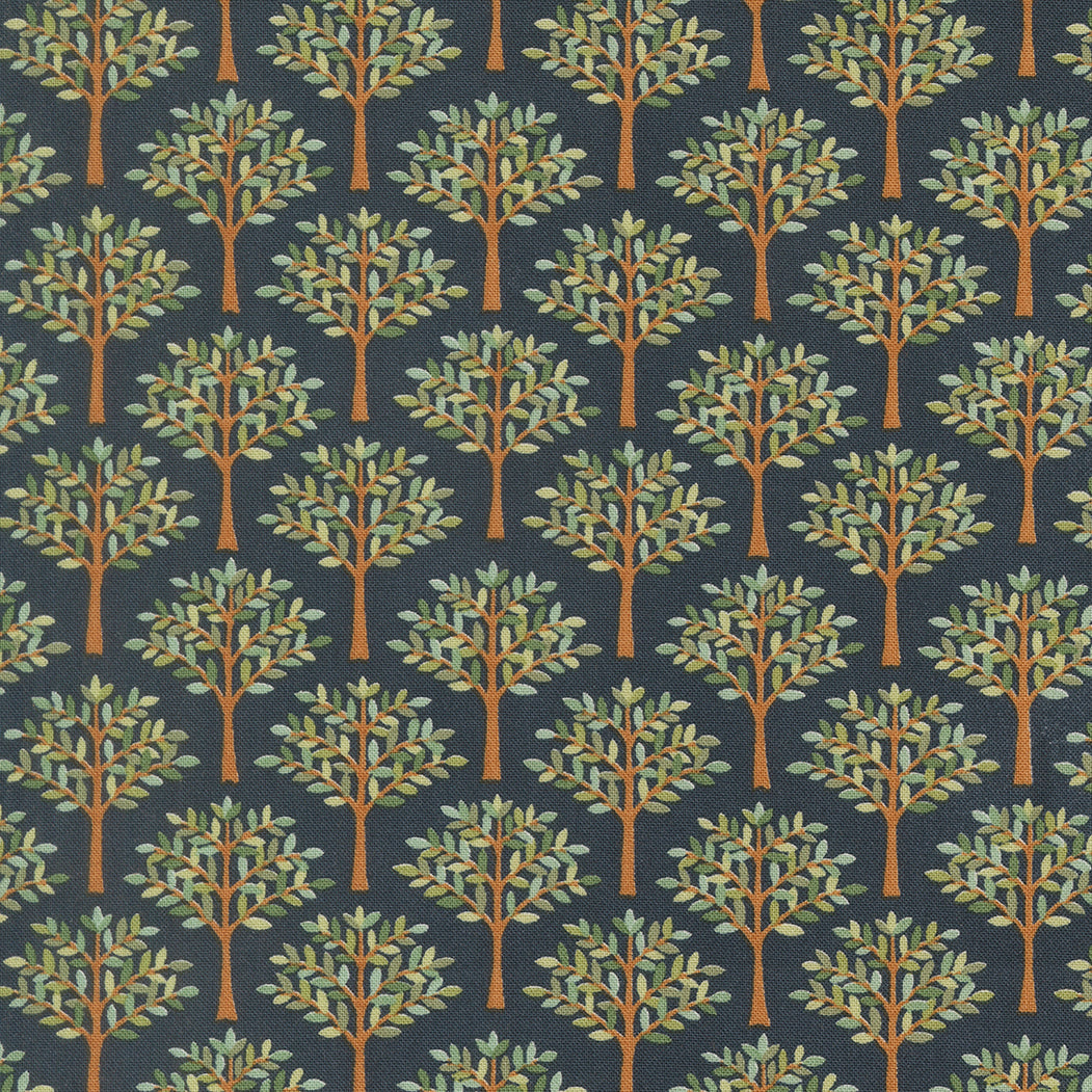 Family Tree Trees in a Row Night Sky M5616315 by Deb Strain for Moda Fabrics (Sold in 25cm increments)