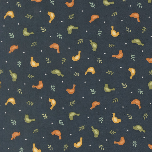 Family Tree Tossed Birds Night Sky M5616415 Deb Strain for Moda Fabrics (Sold in 25cm increments)