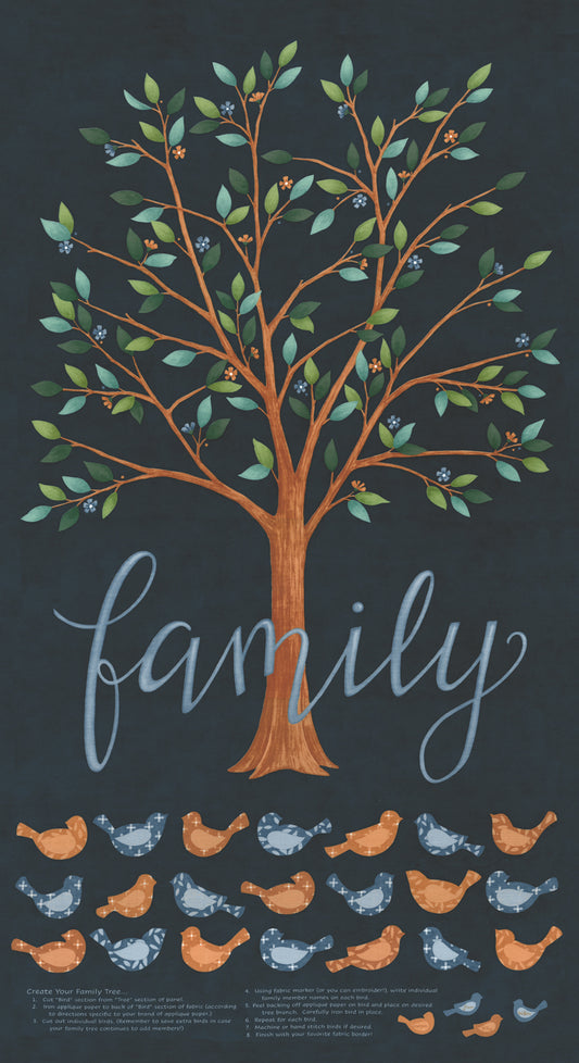 Family Tree Panel Night Sky M5616515 Deb Strain for Moda Fabrics