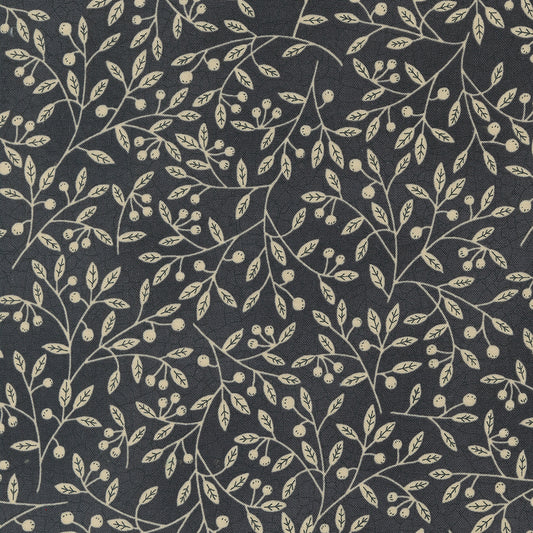 Bloom and Grow Cherry Toss Black M705116 by Kathy Schmitz Studios for Moda Fabrics (sold in 25cm increments)