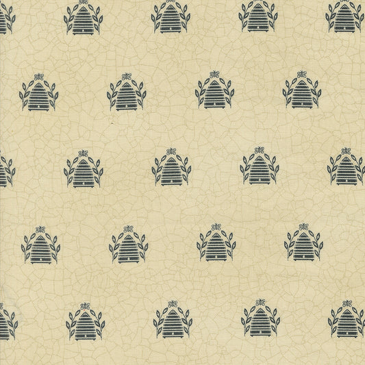 Bloom and Grow Bee Skep Linen M705312 by Kathy Schmitz Studios for Moda Fabrics (sold in 25cm increments)