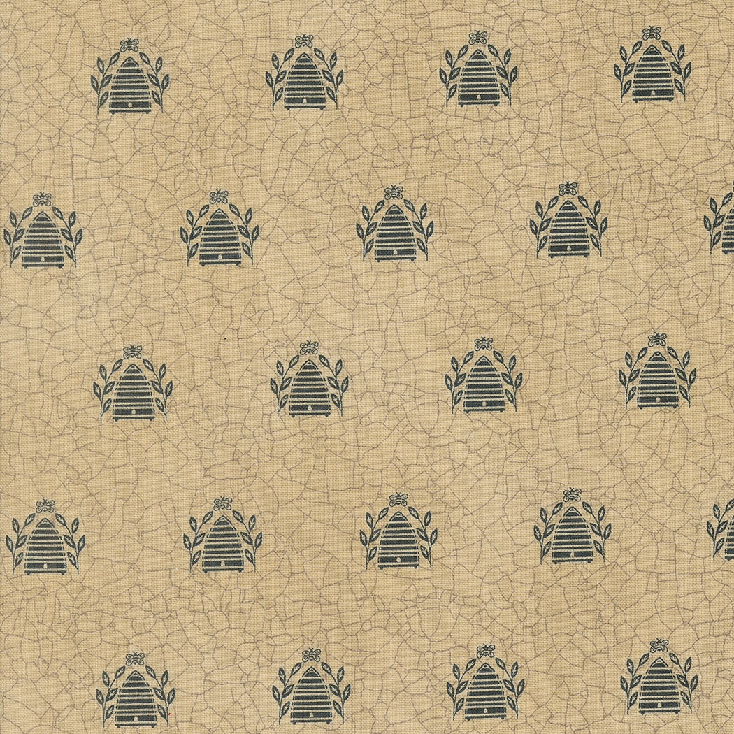 Bloom and Grow Bee Skep Tan M705314 by Kathy Schmitz Studios for Moda Fabrics (sold in 25cm increments)