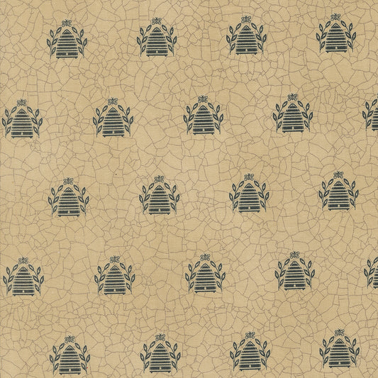 Bloom and Grow Bee Skep Tan M705314 by Kathy Schmitz Studios for Moda Fabrics (sold in 25cm increments)