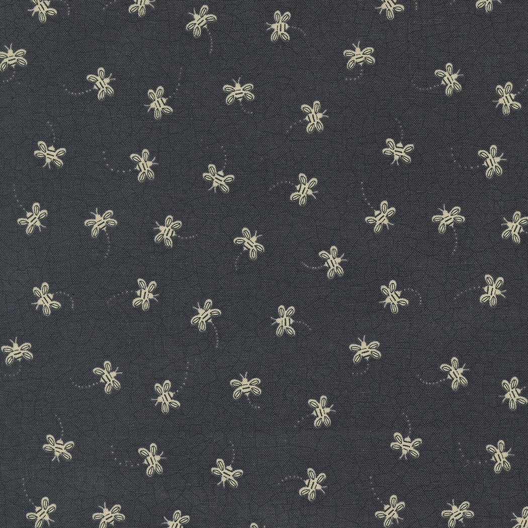 Bloom and Grow Bee Toss Black M705416 by Kathy Schmitz Studios for Moda Fabrics (sold in 25cm increments)