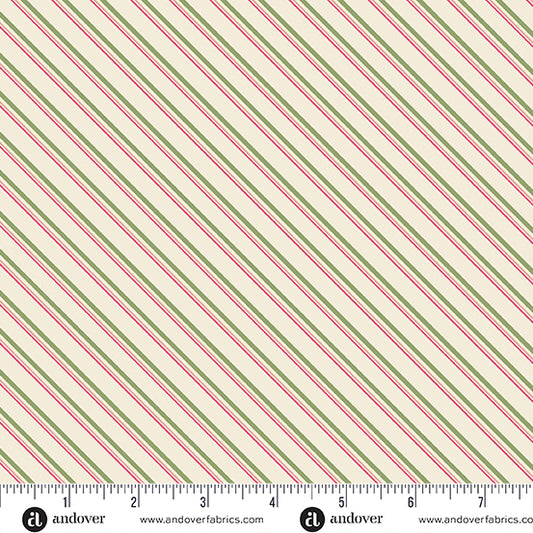 Joy Snow Candy Cane A1040L by Laundry Basket Quilts for Andover Fabrics (sold in 25cm increments)