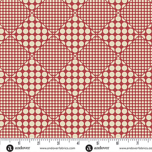 Joy Snowballs Fa La La A1041R by Laundry Basket Quilts for Andover Fabrics (sold in 25cm increments)