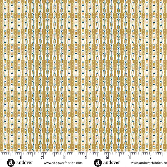 Beach House Gold Dockside A1170Y by Laundry Basket Quilts for Andover Fabrics (sold in 25cm increments)