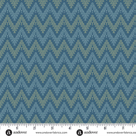 Beach House Blue Current A1174B by Laundry Basket Quilts for Andover Fabrics (sold in 25cm increments)