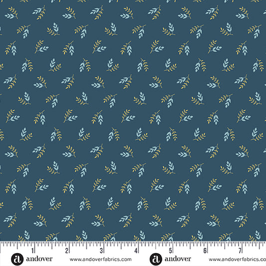 Beach House Midnight Seascape A1175B by Laundry Basket Quilts for Andover Fabrics (sold in 25cm increments)