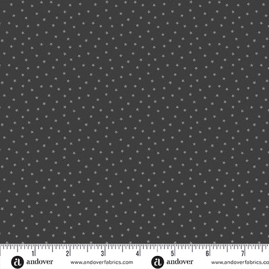 Twinkle Charcoal A1234C by Laundry Basket Quilt for Andover Fabrics (sold in 25cm increments)