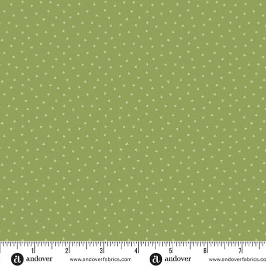 Twinkle Green A1234G by Laundry Basket Quilt for Andover Fabrics (sold in 25cm increments)