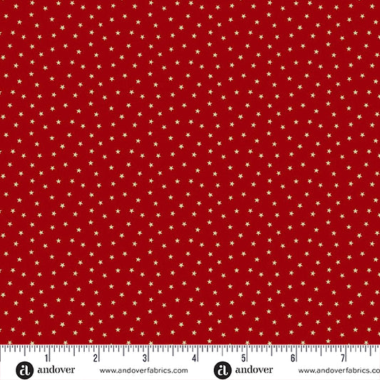 Twinkle Red Rose A1234R by Laundry Basket Quilt for Andover Fabrics (sold in 25cm increments)