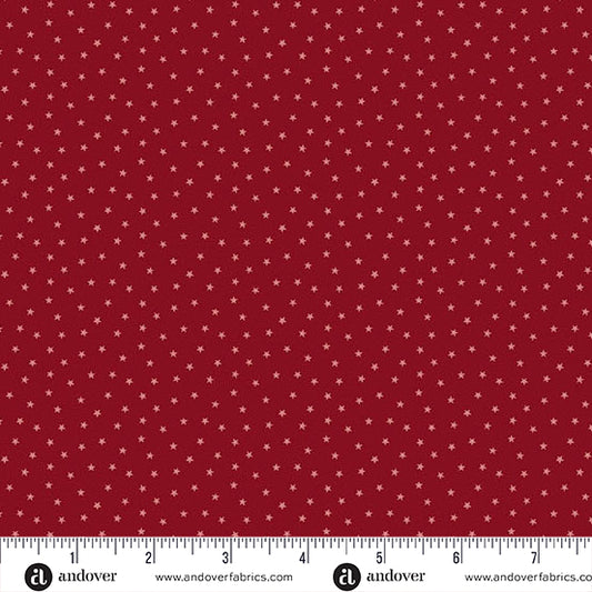 Twinkle Scarlet A1234R1 by Laundry Basket Quilt for Andover Fabrics (sold in 25cm increments)