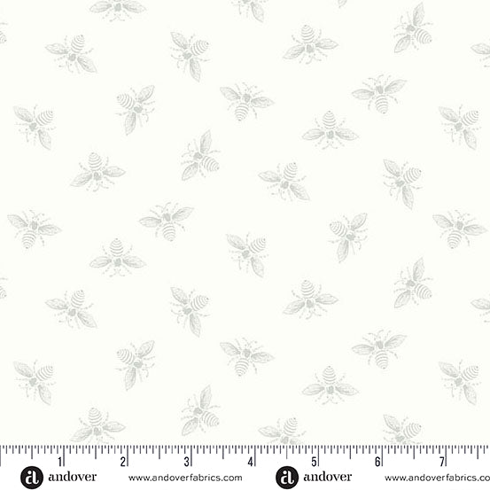 Petite Beehive Cloud Bee A1316L by Renee Nanneman for Andover Fabrics (Sold in 25cm increments)