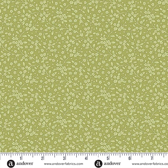 Petite Beehive Grass Petals A1317G by Renee Nanneman for Andover Fabrics (Sold in 25cm increments)