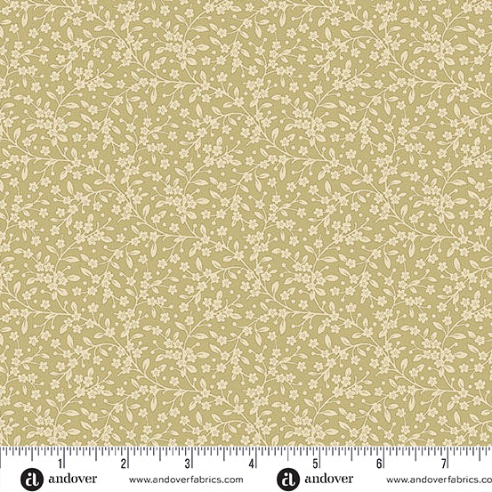 Petite Beehive Ebony Petals A1317N by Renee Nanneman for Andover Fabrics (Sold in 25cm increments)