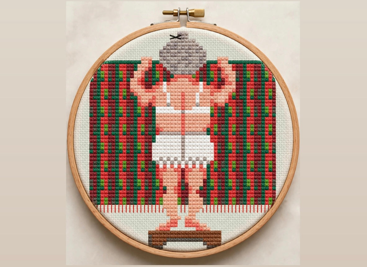 Tights and Turtleneck Cross Stitch Pattern by December Stitches