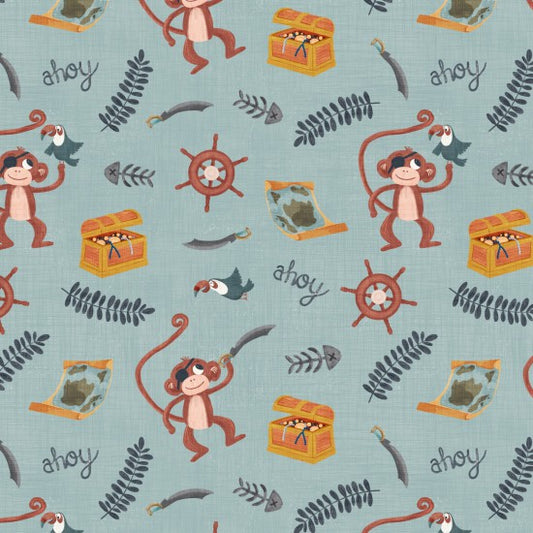 A Pirates Adventure Pirates Crew 81290-105 by Nutex fabrics (sold in 25cm increments)