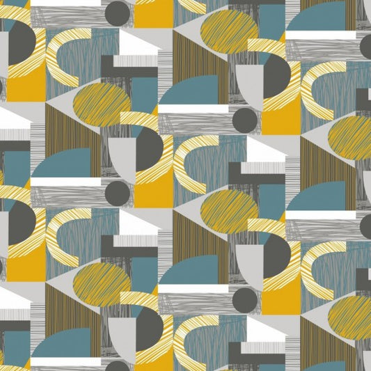 Fields of Gold Abstract 81810105 by Nutex Wholesalers (Sold in 25cm increments)