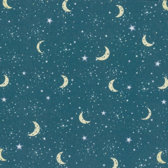 Winter Moonlight Moon Stars 81220-104 by Nutex fabrics (sold in 25cm increments)