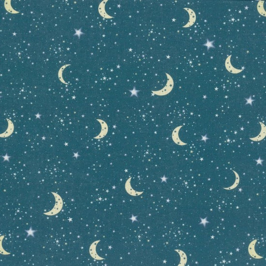 Winter Moonlight Moon Stars 81220-104 by Nutex fabrics (sold in 25cm increments)