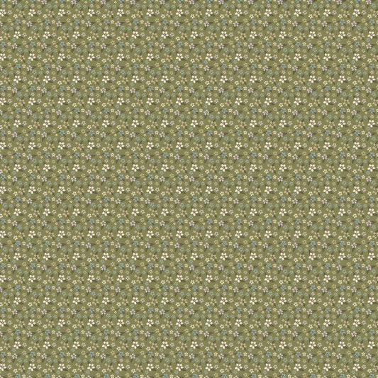 Fairy Garden Flower Field Green 8200112 by Lynette Anderson for Nutex fabrics (sold in 25cm increments)