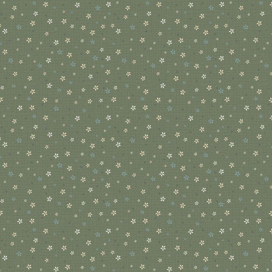 Fairy Garden Tiny Flowers Green 200118 by Lynette Anderson for Nutex fabrics (sold in 25cm increments)
