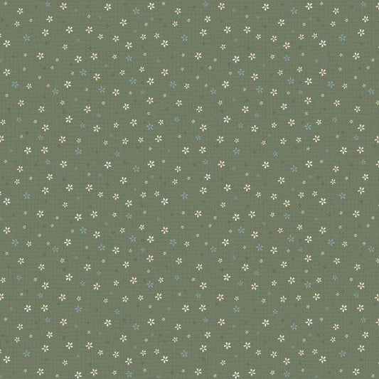 Fairy Garden Tiny Flowers Green 200118 by Lynette Anderson for Nutex fabrics (sold in 25cm increments)