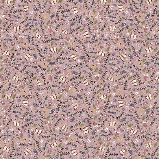 Fairy Garden Garden Pink 8200107 by Lynette Anderson for Nutex fabrics (sold in 25cm increments)