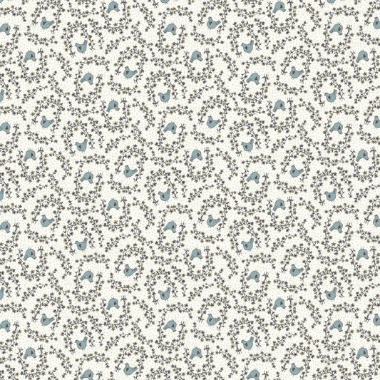 Fairy Garden Bluebird Cream 8200108 by Lynette Anderson for Nutex fabrics (sold in 25cm increments)