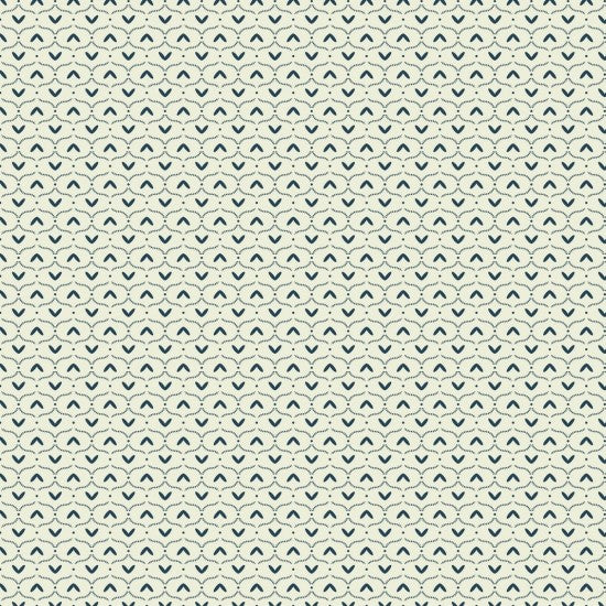 Bluebell Garden Zigzag Cream 8227114 by Mel Armstrong for Nutex Fabrics (sold in 25cm increments)