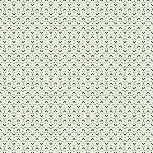 Bluebell Garden Zigzag Cream 8227114 by Mel Armstrong for Nutex Fabrics (sold in 25cm increments)