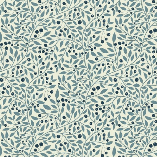 Bluebell Garden Branches Cream 8227105 by Mel Armstrong for Nutex Fabrics (sold in 25cm increments)
