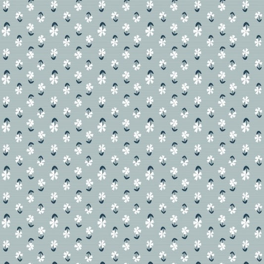 Bluebell Garden Daisy Blue 8227108 by Mel Armstrong for Nutex Fabrics (sold in 25cm increments)