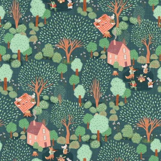 Musical Willow Hamlet Denim 82320-102 by Mel Armstrong for Nutex Fabrics (sold in 25cm increments)