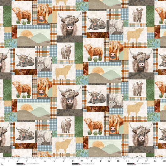 HIghlander 8615-36 Multi by Cat Thurmann for E Studio Fabrics (sold in 25cm increments)