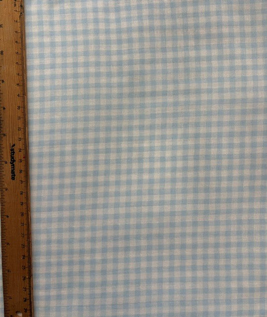 Gingham Double Gauze Light Blue by Sevenberry (sold in 25cm increments)