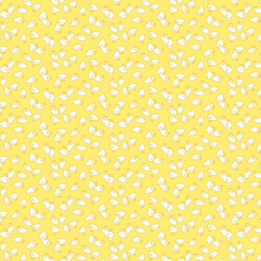 Nana Mae 7 Baby Chicks Yellow 901-44 by Henry Glass Fabrics (sold in 25cm increments)