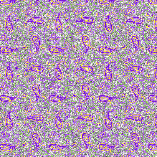 Nana Mae 7 Paisley Lilac 903-55 by Henry Glass Fabrics (sold in 25cm increments)